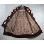 Mystree  Leopard‎ Print Long Cardigan Swater Women Small Open Front Metallic Photo 2