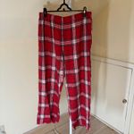 Colsie NWT Women's Red Plaid Flannel Sleep Pants Size L Size L Photo 2