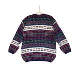 EDINBURGH Lambswool Cardigan Sz M VTG 80's Oversize Holiday Cozy Made Scotland Black Size M Photo 1