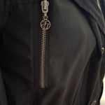 Jou Jou Black Trench Coat with Red Lining Photo 6