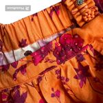 Roopa Pemmaraju Anthro Beaded Strappy Camisole Top Orange Floral Size XL NWOT Photo 4