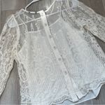 Dolce Vita Blouse Silk Embroidered White (small) coquette cottagecore soft girl Photo 3