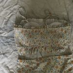 SheIn White and Orange Bikini with Ruched Detail Photo 3