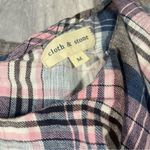 Cloth & Stone  Plaid One-Shoulder Top; Medium Photo 1