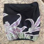 Free People NWOT Black Floral Strapless Bodysuit Photo 0