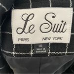 Le Suit  Black and White Short Sleeve Blazer Size 10 Photo 6