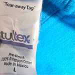 Tultex Meh. Electric Blue Funny Short Sleeve T-Shirt Women’s Size Large Photo 5