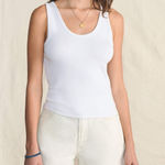 Faherty  sunwashed rib tank white new with tags women’s size XL organic‎ cotton Photo 0