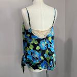 Mixit Y2K Blue Floral Lace Trim Babydoll Cami Top 2000s Goth Plus 1X Photo 3