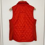 L.L. BEAN | Women's Orange Thinsulate Quilted Sherpa Fleece Lined Vest, M Reg Red Size M Photo 3