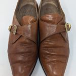 1980s Vintage Proposta Italian Leather Loafers with Western Buckle Brown Size 37 Photo 9