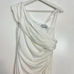 Mac Duggal Ruched One-Shoulder Trumpet Gown in White Size US 8 Photo 6