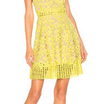 Lovers + Friends LOVERS + FRIENDS Bellini Dress Lace Eyelet In Sunshine Yellow Size Large Photo 0