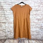 Lintico Cap Sleeve Linen Dress Size Medium NEW Orange Photo 1