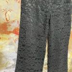 Petite Sophisticate Vintage Black Lace Flare Lined Trousers Si Fabulous Photo 12