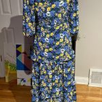 MELLODAY Floral Flowy Ruffle Layer Bright Short Sleeve V Neck Brunch Wedding Guest Photo 3