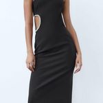 ZARA bodycon dress cut out midi rhinestone fitted party coctail gala Photo 1
