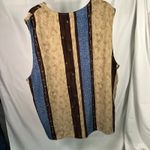 Maggie Sweet Kimono Collect Vest 3X Boho Stripe Sleeveless USA Made Retro Hook‎ Brown Photo 8