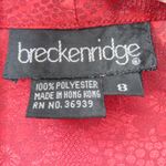 Breckenridge 1980s Vintage Red Floral PussyBow Neck Tie Button Down Blouse 8 Photo 5