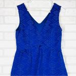 Maeve - ANTHROPOLOGIE Blue Purple Averie Jacquard Aztec Fit & Flare Dress Size 2 Photo 2