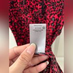 Zadig & Voltaire Remo Leopard Print Blouson Shirtdress Women's XS Red & Black Photo 5