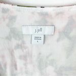 J.Jill Pebble Floral Hydrangea Garden Dipped Hem Lined Front Button Dress Large Photo 2