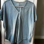 In Loom Blue Flowy Blouse Photo 0