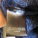 Ann Taylor  Women's Sequin Houndstooth Wool Navy Blue Sweater size XS‎ Photo 5