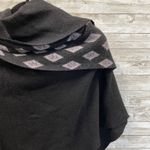 Anthropologie Moth Womens S Wool Shrug Sweater Wrap Cowl‎ Cropped Black Zipper Photo 4