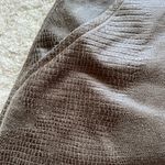 She & Sky Brown Leather Snakeskin Shorts  Photo 2