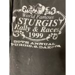 Sturgis Women's Size XL Short Sleeve Motorcycle Rally T Shirt Black 1999 Vintage Photo 4