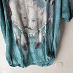 The Mountain XL Wolf Native Tribal Feather Teal Dream Catcher Oversized T Shirt Photo 2