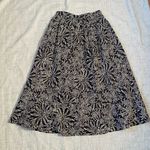 Size 14 Cachareal French Midi Black & White Floral Print Photo 6