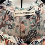 Ulla Johnson Edith Blouse Gardenia Floral Metallic Silk Button Front Bow Size 6 Photo 9