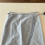 J. Crew NWT Light Blue Oxford Ruffle Pencil Skirt Photo 3