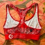 Ettika ethika red paisley print sports bra racer back  Photo 3