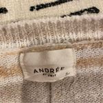 Andrée Andree Knit Horizontal Striped Sweater Cream, Beige, And Grey XXL Photo 5