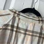 We The Free  Flannel Shirt Women XS White Plaid Button Up Long Sleeve Boho Photo 5