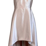 XScape  Satin High Low Ball Gown Pink Size 14 Sleeveless Scoop Neck Formal Dress Photo 0