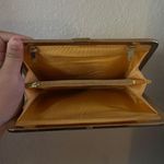 Brown Leather Vintage Antique Clutch Wallet Purse Bag With gold Hardware Photo 4