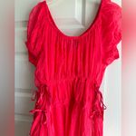 La Ligne Isabelle‎ Silk Puff Sleeve Dress adjustable coral pink NWT XS Photo 6