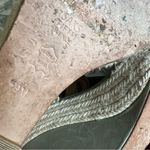 Saks 5th Avenue Saks Fifth Avenue Green Braided Strap Peep Toe Wedge Sandals size 9 Photo 6