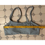 Beachsisi Medium (both top & bottom) Green & White Striped Bikini Photo 11