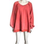 POL Dark Orange Raw Hem Sweater Photo 0