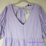 Eloquii New!  Tie Back Mini Dress Lavender Pastel‎ Lilac  18/20 Photo 4