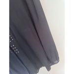 Gerard Darel  Womens Black Semi Sheer Long-Sleeve Blouse Shirt Top Size 36 Silk Photo 9