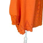 Fig & Flower Womens Boho Peasant Top Orange 3/4 Sleeve Lace Eyelet Lightweight Size undefined Photo 2