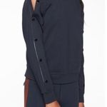 Athleta  Snappy Sweatshirt Long Sleeve Crewneck Pullover Snap Sleeves NWOT Photo 0