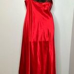 Victoria's Secret Vintage Victoria’s Secret gold label red black lace slip dress long 80s 1980s M Photo 5
