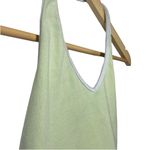 Brandy Melville  Alexis Cropped Halter Top in Green/White OS Photo 6
